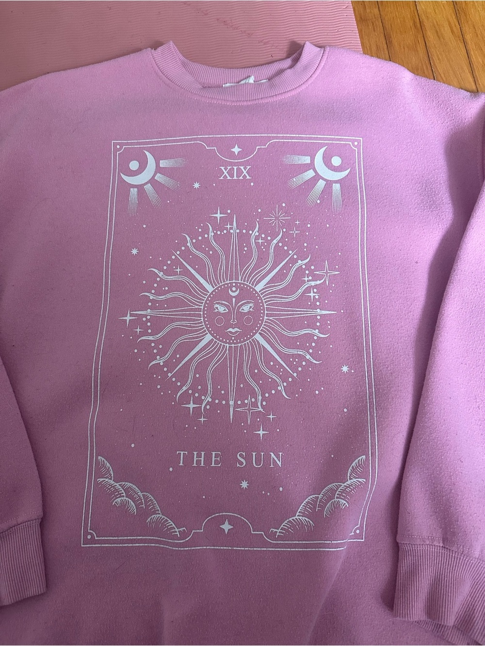 Pink Tarot Sun Graphic Sweatshirt - Women